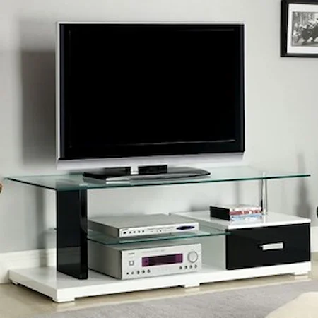 Contemporary TV Console with Drawer